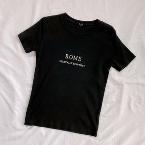 Black t-shirt "Rome Eternally Beautiful"